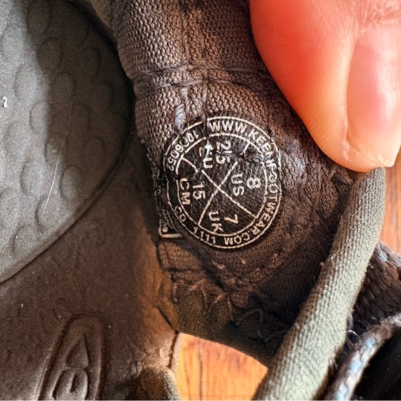 KEEN Boys Size 8 Waterproof Hiking Shoes Blue Gray Breathable Outdoor Sneakers - Picture 5 of 7